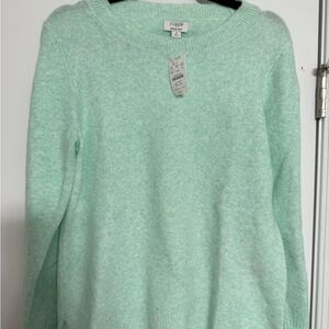 J. Crew Mint Green Crew Neck Sweater